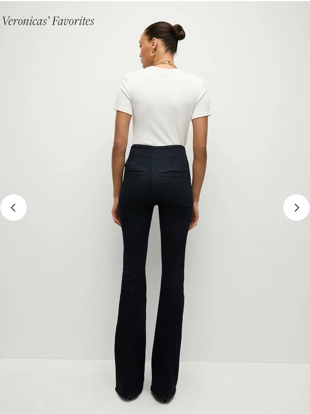 Veronica Beard Dark Navy High-Rise Flare Jeans